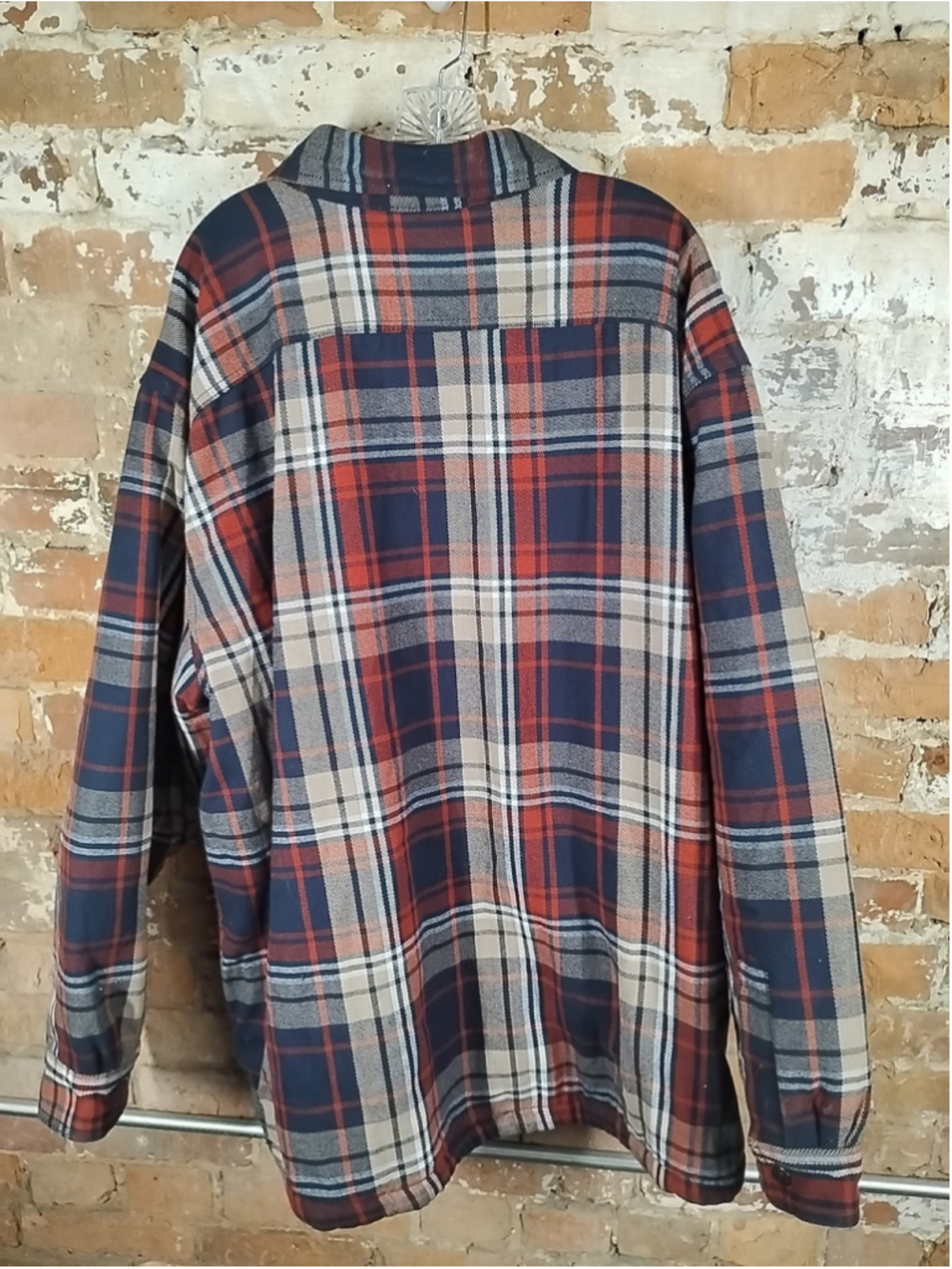RIDGECUT TOUGHWEAR Men's Flannel Fleece Lined Shacket Red Plaid 100% Cotton - Picture 3 of 3
